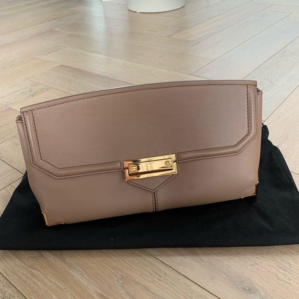 Alexander Wang Clutch Bag Beige with GHW